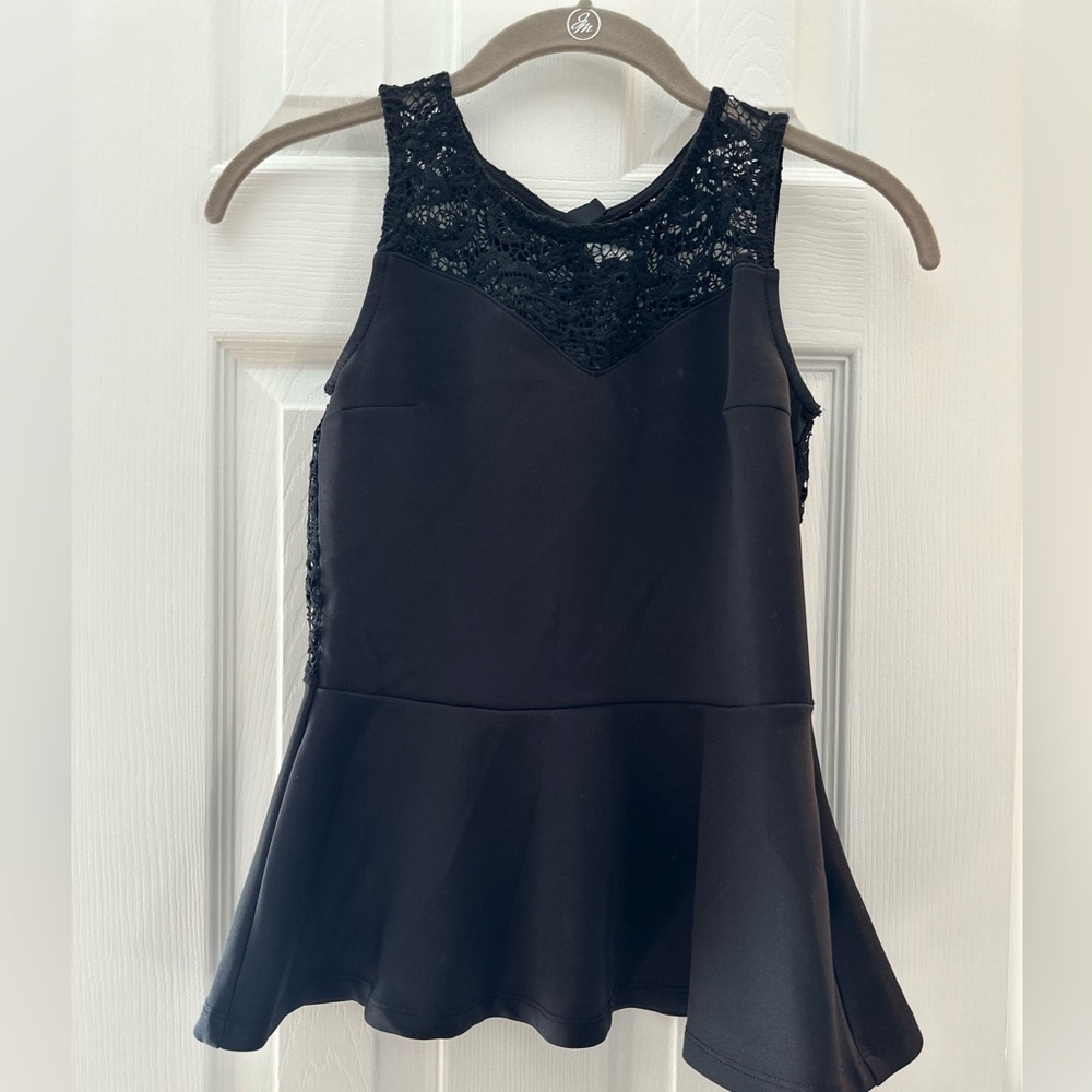 Black laced Peplum top